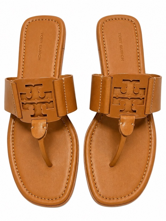 Tory Burch Shoes - NEW Tory Burch Georgia Sandals Bourbon Calf Leather 157449 Size 8